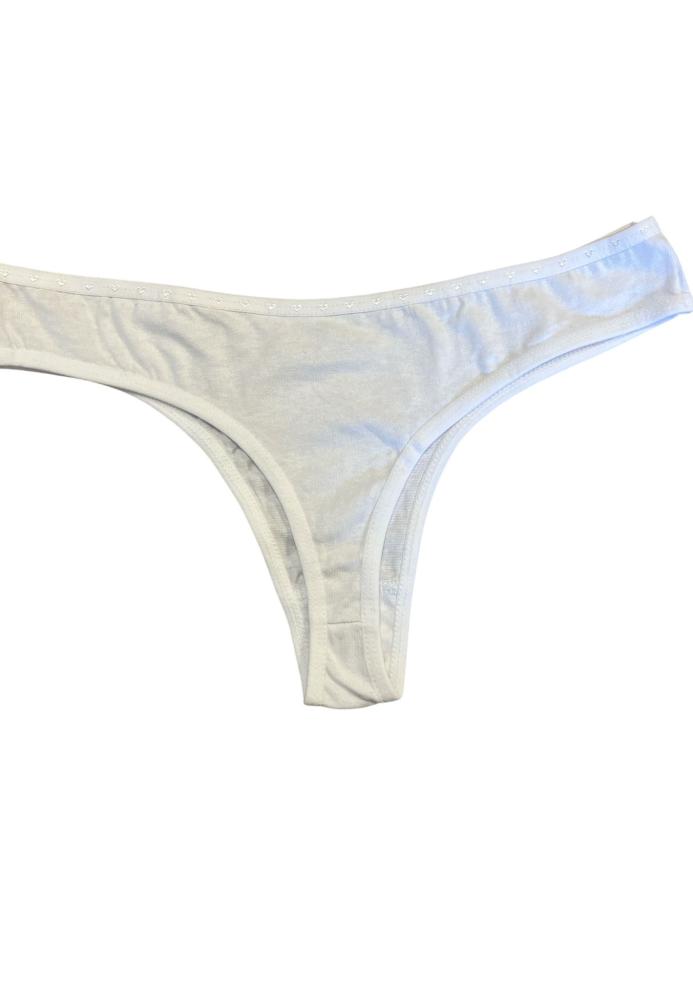 Chiloti Dama, Tanga ,Culoare Alb , Engros